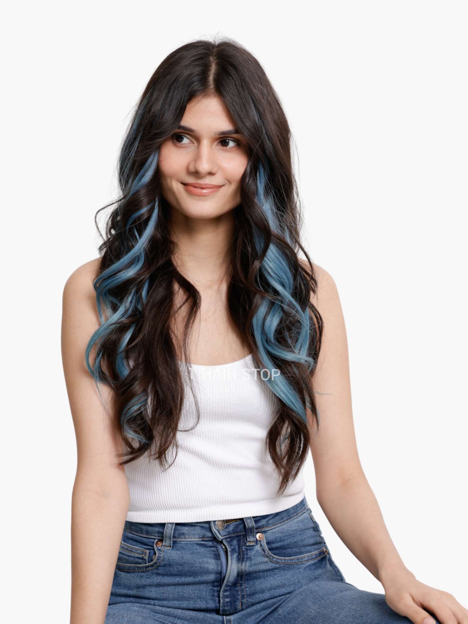 Ombré Persian Blue Streaks