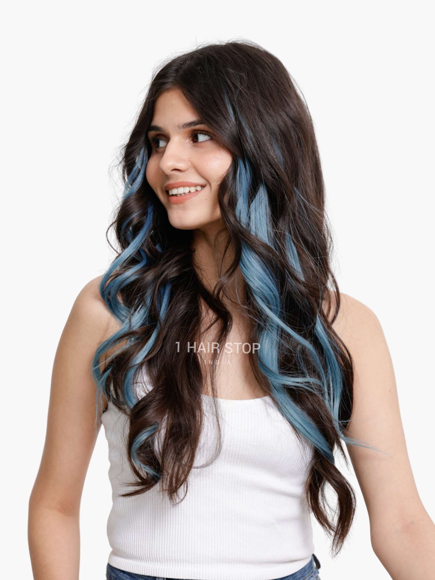 Ombré Persian Blue Streaks