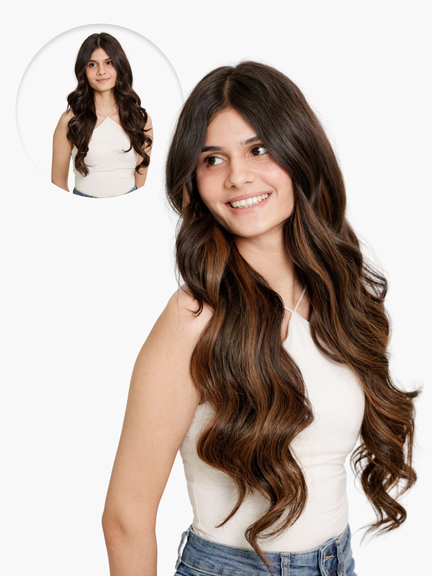 Mocha Brown Balayage Seamless Volumisers - 1 Hair Stop International
