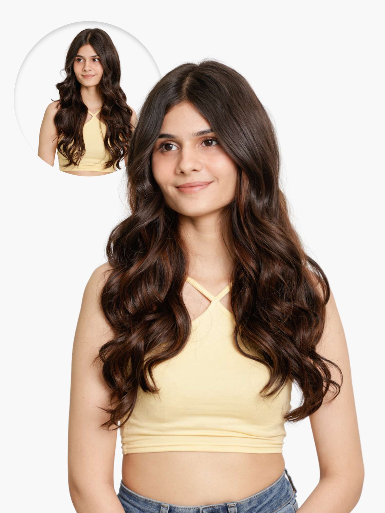 Caramel Brown Balayage - Seamless 3 Set Clip-in Extensions