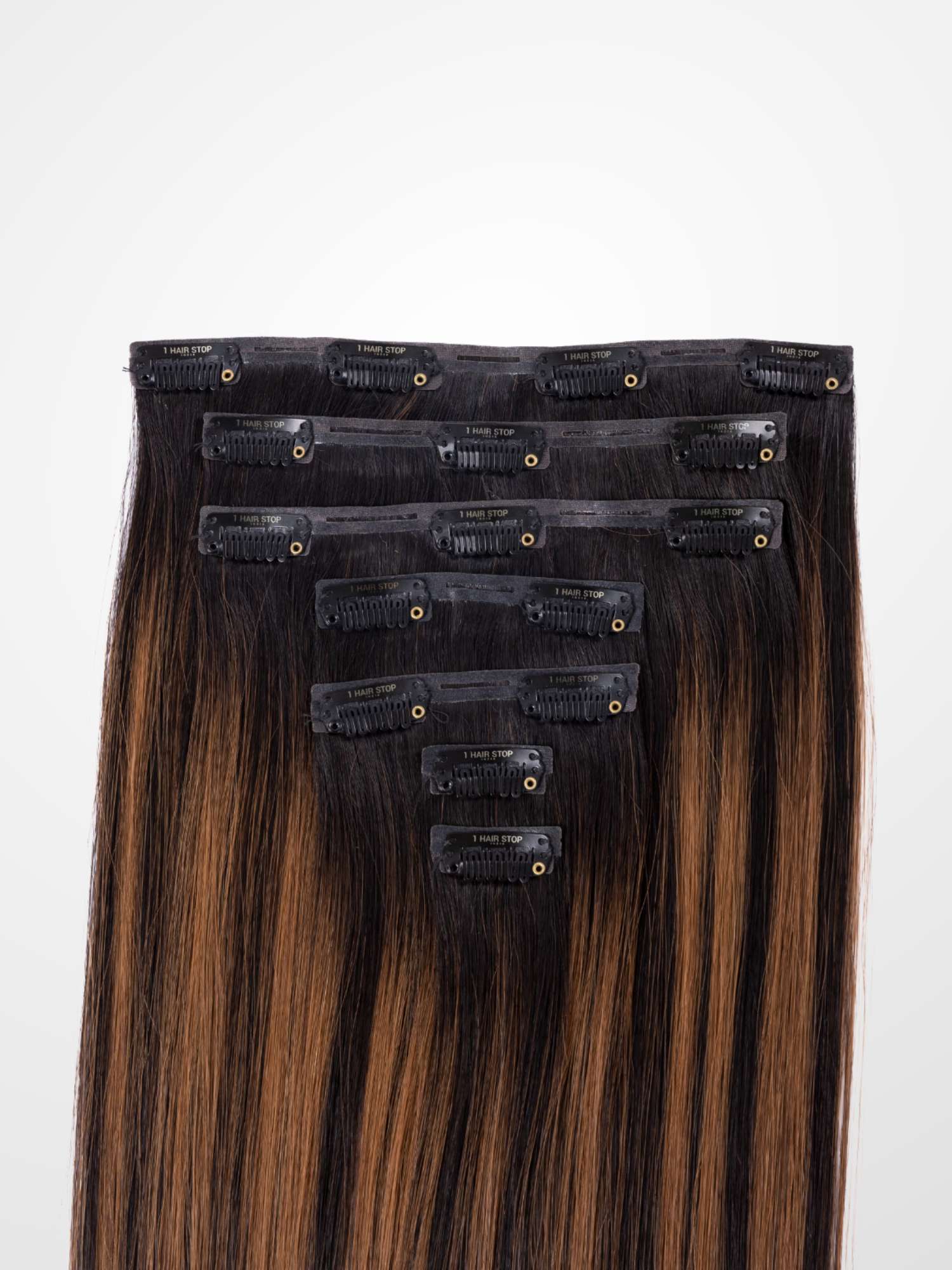 Mocha Brown Balayage Seamless 7 Set Clip-in Extensions