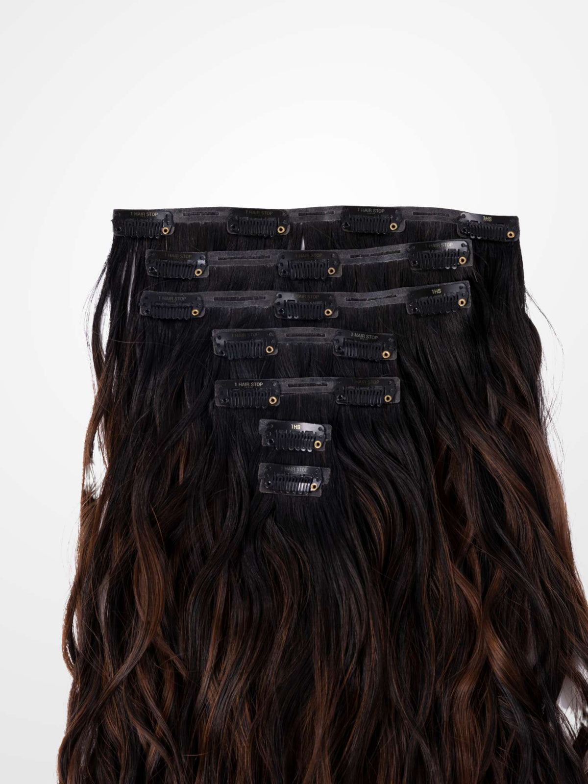 Caramel Brown Balayage Seamless 7 Set Clip-in Extensions