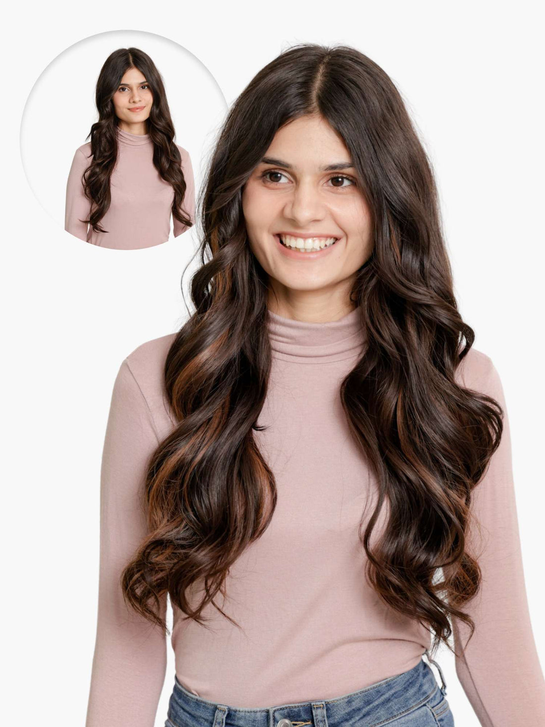 Mocha Brown Balayage - Seamless 3 Set Clip-in Extensions