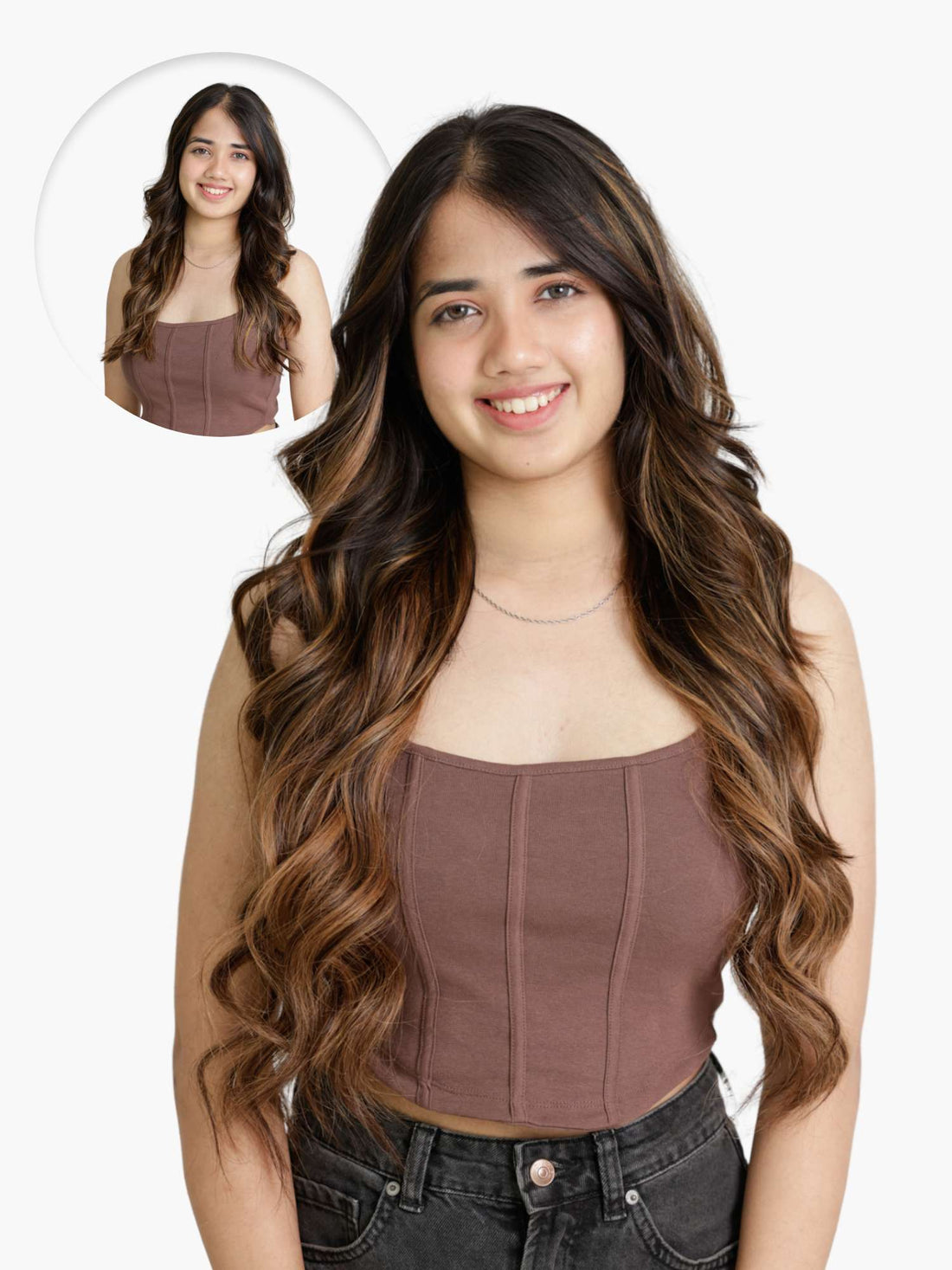 Chestnut Blend - Seamless 3 Set Clip-in Extensions